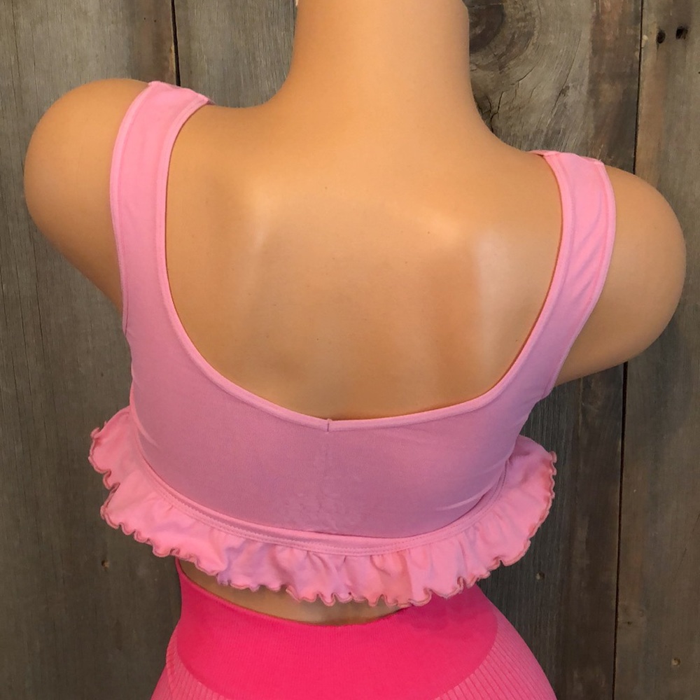 NWOT Free People Movement Ruffle Top in Pink Size XS/S - Picture 4 of 13